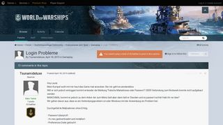 
                            3. Login Probleme - Gameplay - World of Warships official forum