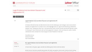 
                            6. Login-Probleme trotz korrektem Passwort und registriertem PC ...