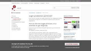 
                            2. Login-problemer - KU-IT - Københavns Universitet