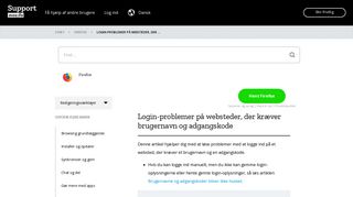 
                            4. Login-problemer på websteder, der kræver brugernavn og ...