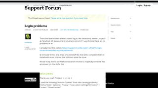 
                            1. Login problems | Firefox Support Forum | Mozilla Support