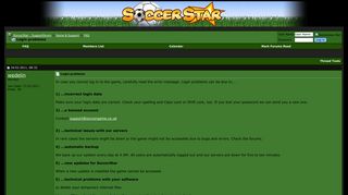 
                            6. Login problems - SoccerStar - Supportforum