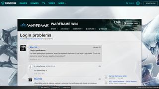 
                            7. Login problems | WARFRAME Wiki | FANDOM powered by Wikia