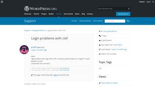
                            7. Login problems with clef | WordPress.org