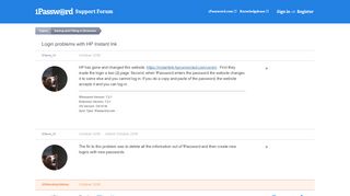 
                            6. Login problems with HP Instant Ink — 1Password Forum