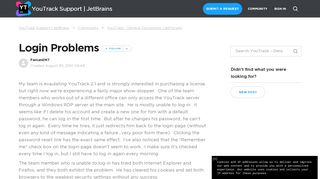 
                            7. Login Problems – YouTrack Support | JetBrains