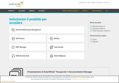 
                            5. Login Prodotto | SolarWinds MSP