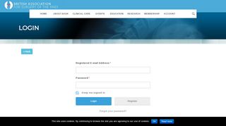
                            8. Login – Professional - British Association for Surgery of the Knee