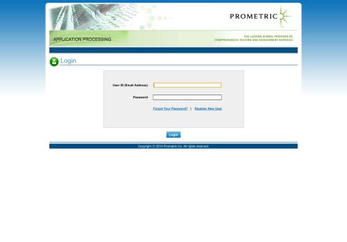 
                            3. Login - Prometric