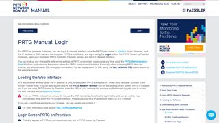 
                            2. Login | PRTG Network Monitor User Manual - Paessler AG