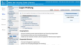 
                            9. Login-Prüfung – Access Code Library