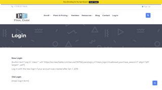 
                            1. Login | PT Final Exam