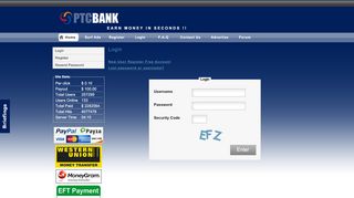 
                            2. Login - PTC Bank - Earn Money In Seconds !!