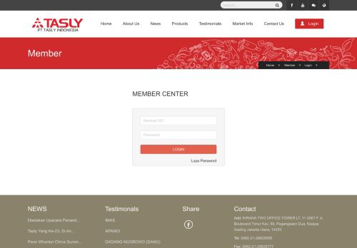 
                            6. Login - pt.tasly indonesia
