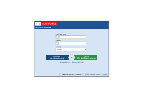 
                            2. Login - PTV Map&Guide internet