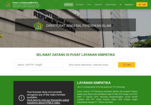 
                            5. Login Pusat Layanan PTK - Dirjen Pendis ... - Kemenag RI