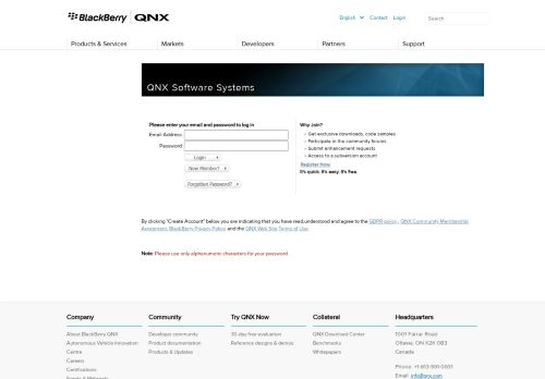 
                            1. Login - QNX Software Systems