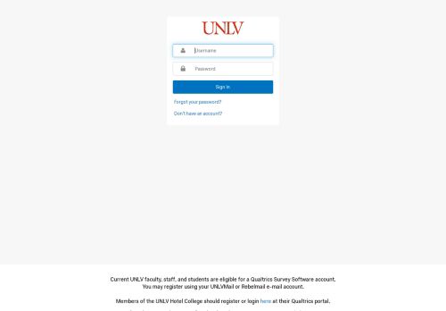 
                            6. Login | Qualtrics - UNLV Qualtrics Login Page