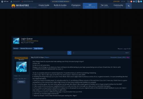 
                            13. Login Queue :: League of Legends (LoL) Forum on MOBAFire