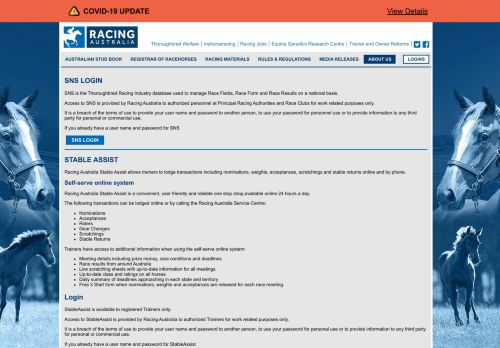
                            8. Login - Racing Australia | Horse Racing Results