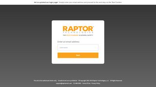 
                            13. Login - Raptor Technologies