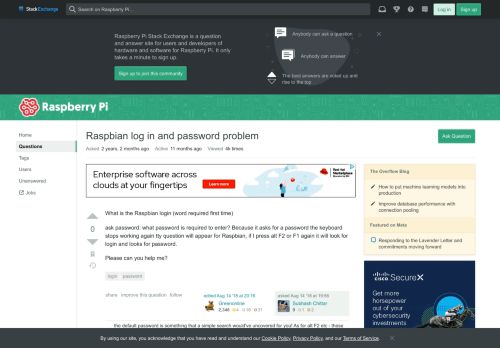 
                            6. login - Raspbian log in and password problem - Raspberry Pi Stack ...