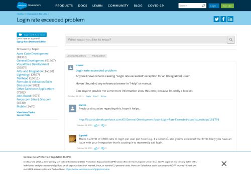 
                            2. Login rate exceeded problem - Salesforce Developer Community