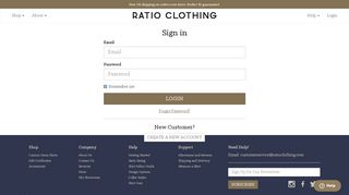 
                            4. Login - Ratio Clothing