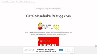 
                            7. login ratuqq.com – Link Alternatif & Cara Membuka Ratuqq