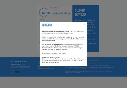 
                            7. Login - RCBC Online Banking Internet
