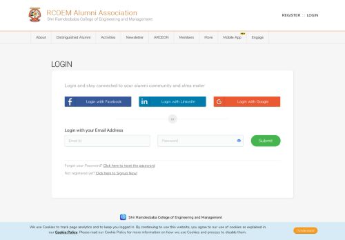 
                            4. Login - RCOEM (Formerly RKNEC) Alumni Network