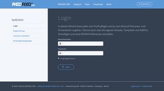 
                            1. Login / REDAXO Website