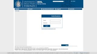 
                            4. Login redazione - SOL: Servizi Online dell'Università di Firenze - UniFI