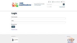 
                            3. Login - Rede Mobilizadores