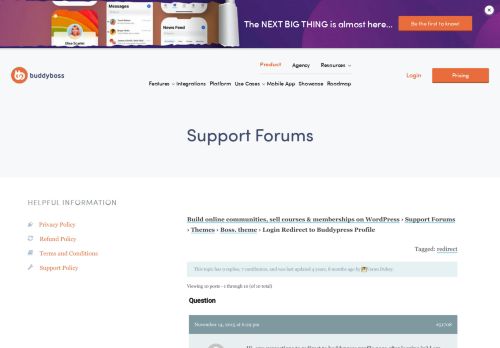 
                            8. Login Redirect to Buddypress Profile • BuddyBoss