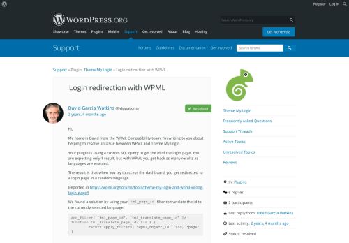 
                            8. Login redirection with WPML | WordPress.org