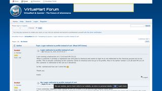 
                            10. Login redirects to profile instead of cart - VirtueMart Forum