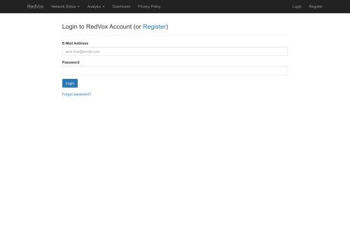 
                            5. Login - Redvox.io