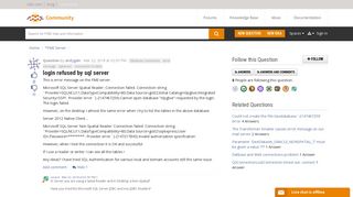 
                            11. login refused by sql server - FME Community