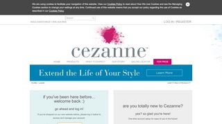 
                            7. Login / Register | Cezanne Professional Products