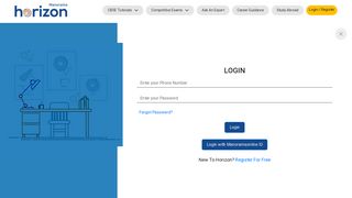 
                            5. Login / Register - Horizon