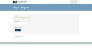 
                            7. Login / Register - Jeldwen