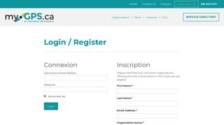 
                            11. Login / Register | myGPS.ca - monGPS.ca