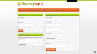 
                            7. Login / Register - Tourneytopia.com