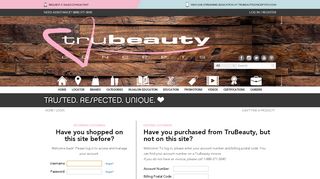 
                            10. Login / Register | TruBeauty Concepts