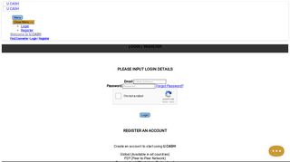 
                            1. Login | Register - U.CASH | Portal