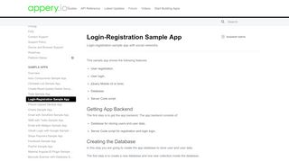 
                            3. Login-Registration Sample App - What is Appery.io?