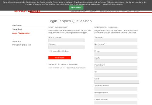 
                            4. Login / Registration - Teppich Quelle