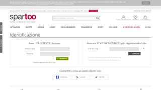 
                            10. Login / Registrazione - Spartoo