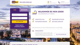 
                            1. Login / Registrierung - lekker Energie